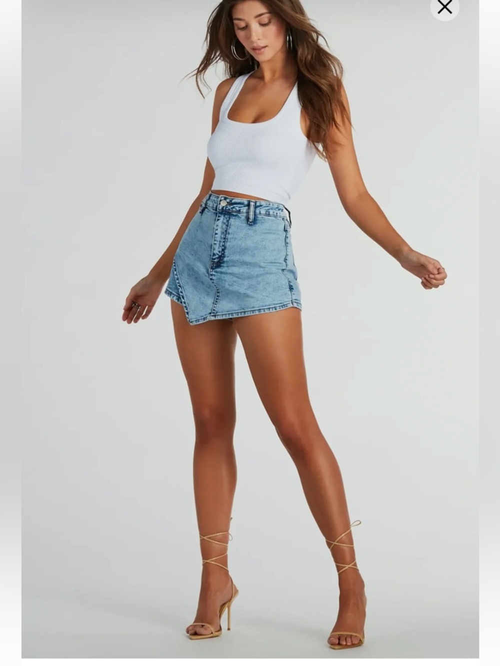 Skort Denim Mini - Picture 4 of 7